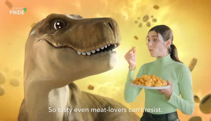 This plant-based meat brand says that if a T-rex loves their products, so do humans