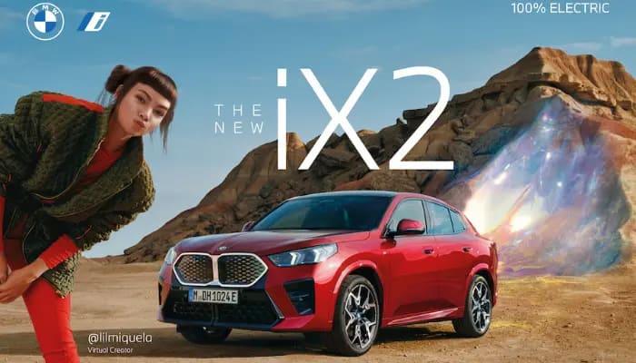 BMW keeps it real with virtual influencer Lil Miquela for new campaign for iX2 model