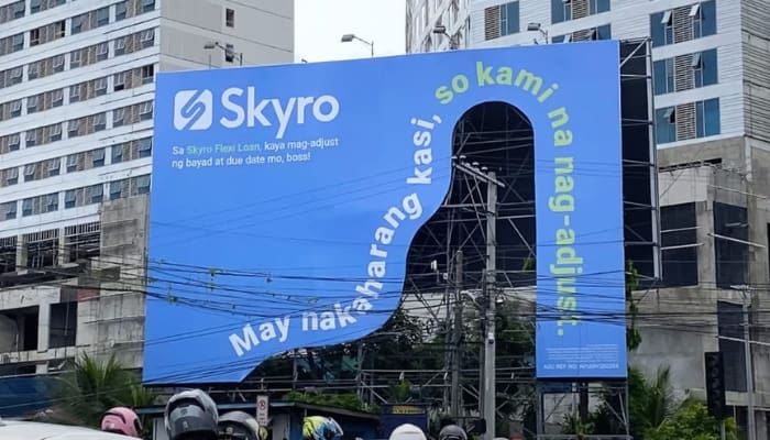How Skyro demonstrates adjustable loan offerings through tongue-in-cheek billboard campaigns via GIGIL