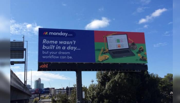 monday.com unveils pilot OOH