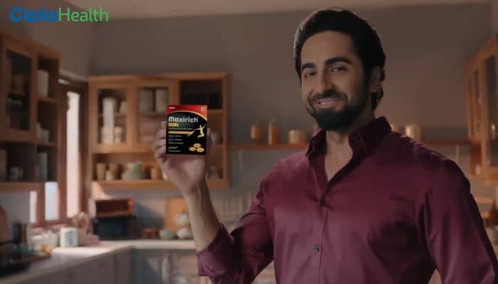 Bollywood star Ayushmann Khurrana gets energised in this latest ad for Maxirich