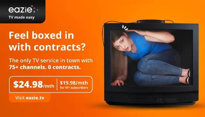 M1 launches live TV streaming services in Singapore via Eazie TV