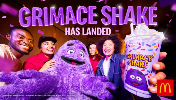 McDonald’s ‘Grimace Shake’ lands in Australia with campaign encouraging customers to embrace being a kid again
