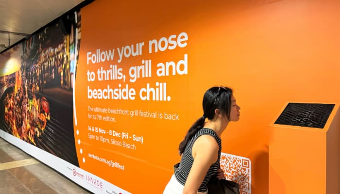 Sentosa launches sensorial wallscape on MRT stations to stimulate commuters’ appetites