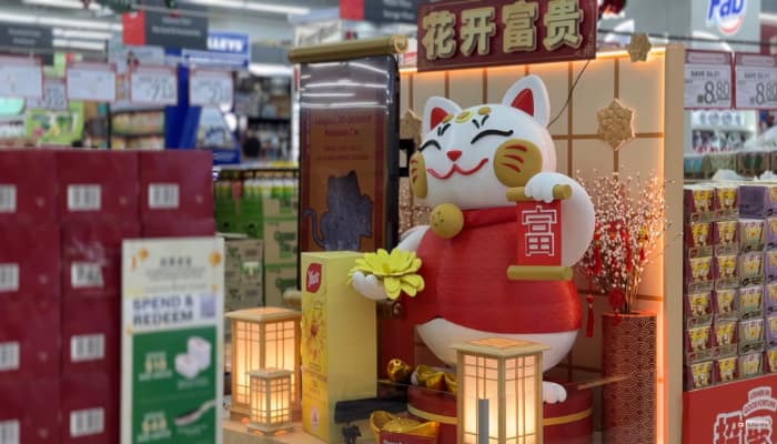 Yeo ushers Lunar New Year in with limited-edition ‘Fortune Cat’ packaging, installations