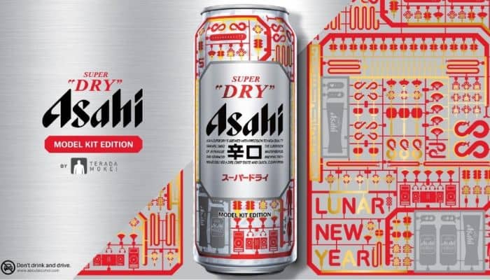 asahi super dry teradamokei model kit cans
