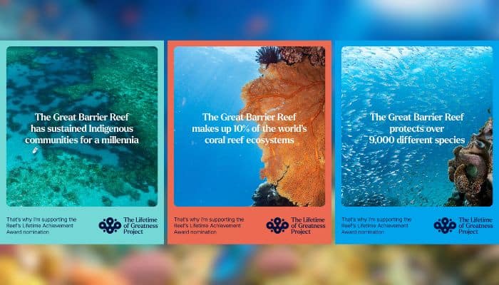 This new campaign encourages UNEP to award Great Barrier Reef with Lifetime Achievement Award