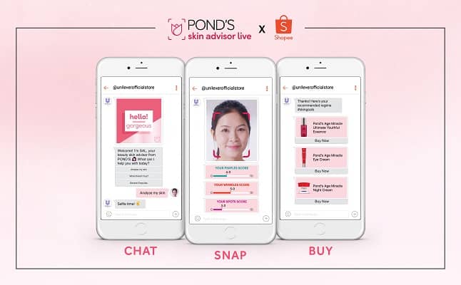 POND's Skincare Advisor Live on Shopee