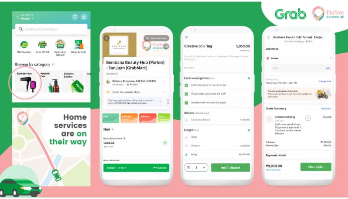 Grab PH makes available salon bookings through Parlon tie-up