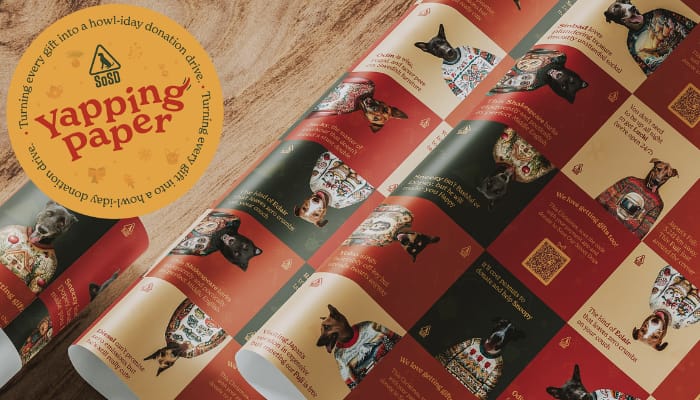 Save Our Street Dogs turns presents into donation points through ‘Yapping Paper’ campaign with McCann Worldgroup Singapore