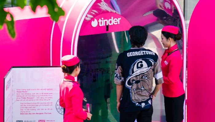 Tinder links people in Thailand, Vietnam through real-life ‘Passport’ portal activation