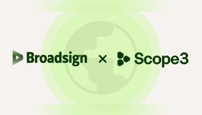 Broadsign, Scope3 team up to advance carbon measurement in DOOH advertising